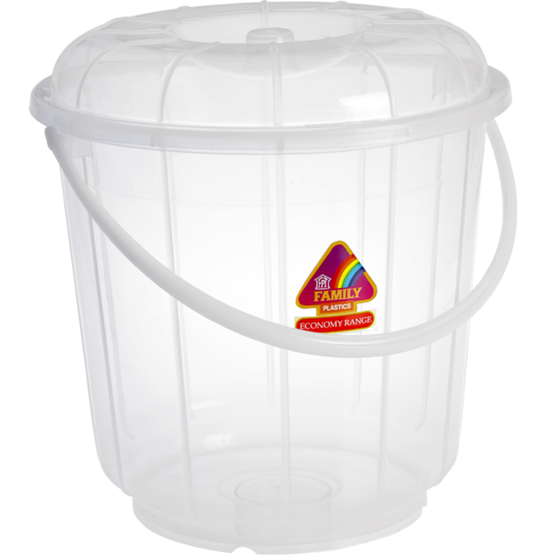 Cubeta plastica transparente
